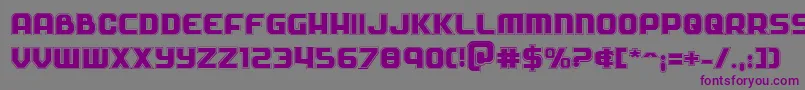 Soldieracad Font – Purple Fonts on Gray Background