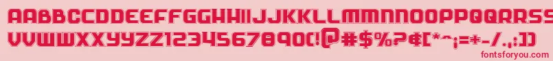 Soldieracad Font – Red Fonts on Pink Background