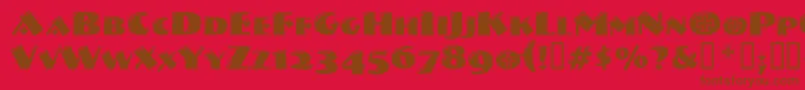 Vtnervouzreichdecorated Font – Brown Fonts on Red Background