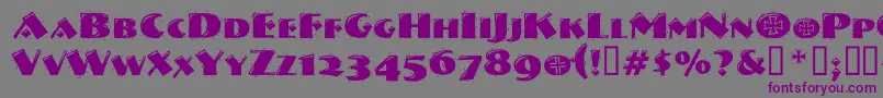 Vtnervouzreichdecorated Font – Purple Fonts on Gray Background