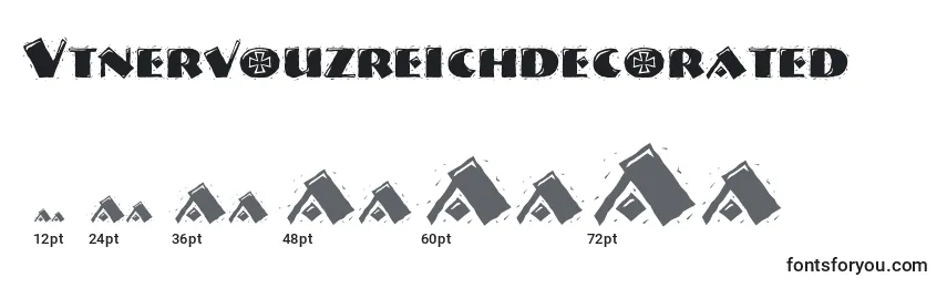 Размеры шрифта Vtnervouzreichdecorated