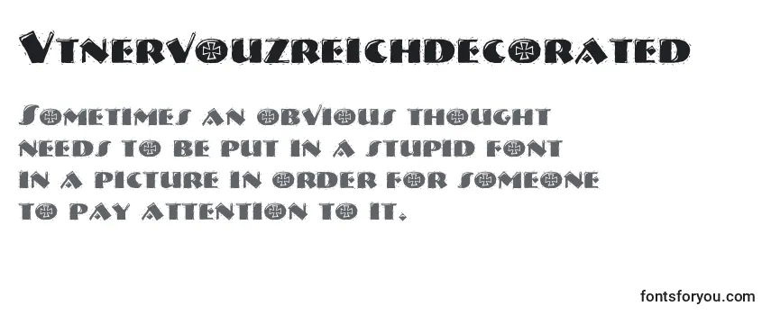 Review of the Vtnervouzreichdecorated Font