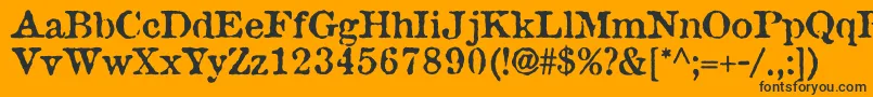 Attic Font – Black Fonts on Orange Background