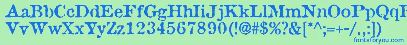 Weitere Informationen zur Attic-Schriftart Attic-Schriftart – Blaue Schriften auf grünem Hintergrund