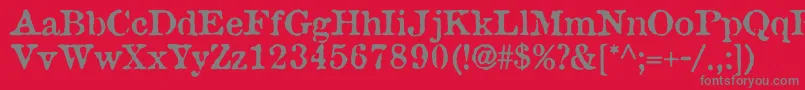 Attic Font – Gray Fonts on Red Background