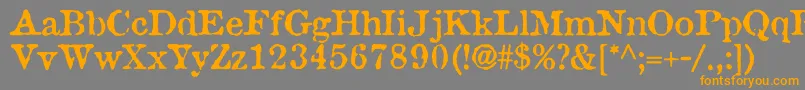 Attic Font – Orange Fonts on Gray Background