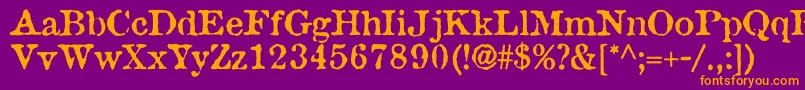 Attic Font – Orange Fonts on Purple Background