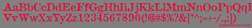 Attic Font – Red Fonts on Gray Background