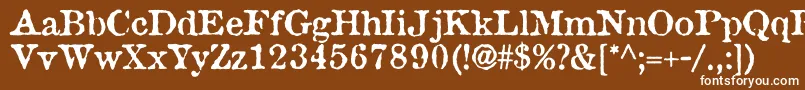 Attic Font – White Fonts on Brown Background