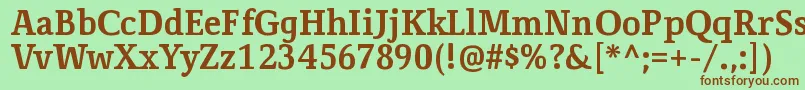 CorzinairBold Font – Brown Fonts on Green Background