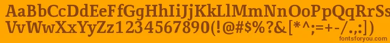 CorzinairBold Font – Brown Fonts on Orange Background