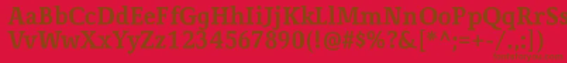 CorzinairBold Font – Brown Fonts on Red Background