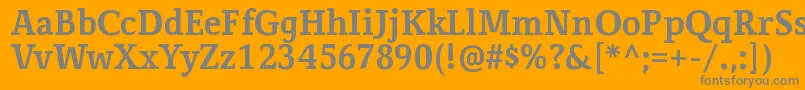 フォントCorzinairBold – オレンジの背景に灰色の文字