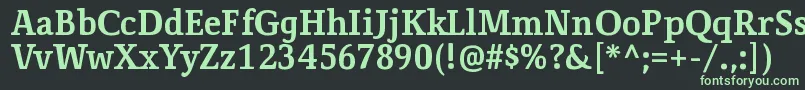 CorzinairBold Font – Green Fonts on Black Background