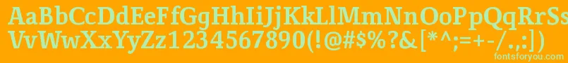 CorzinairBold Font – Green Fonts on Orange Background