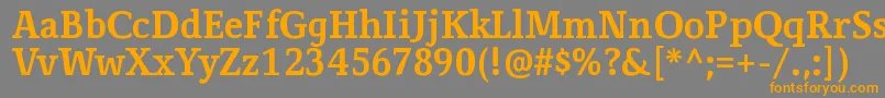 CorzinairBold Font – Orange Fonts on Gray Background