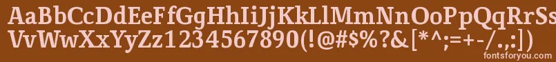 CorzinairBold Font – Pink Fonts on Brown Background