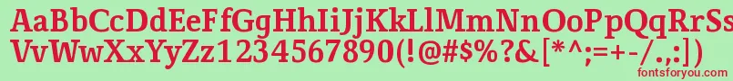 CorzinairBold Font – Red Fonts on Green Background