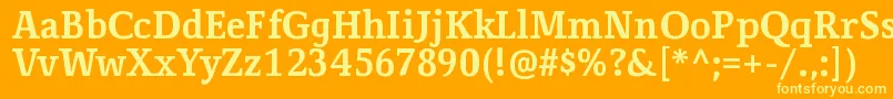 CorzinairBold Font – Yellow Fonts on Orange Background
