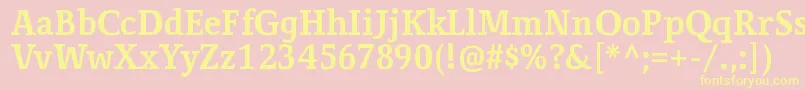 CorzinairBold Font – Yellow Fonts on Pink Background