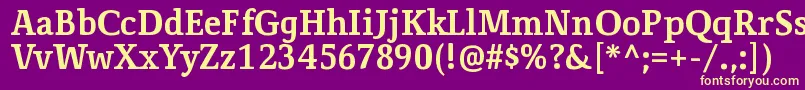 CorzinairBold Font – Yellow Fonts on Purple Background