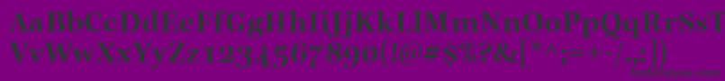 LinotypeReallyDemiBold-fontti – mustat fontit violetilla taustalla