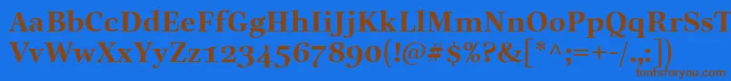 LinotypeReallyDemiBold Font – Brown Fonts on Blue Background