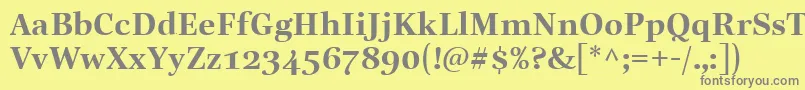 LinotypeReallyDemiBold Font – Gray Fonts on Yellow Background