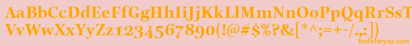 LinotypeReallyDemiBold Font – Orange Fonts on Pink Background