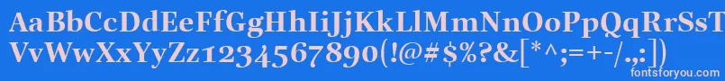 LinotypeReallyDemiBold Font – Pink Fonts on Blue Background