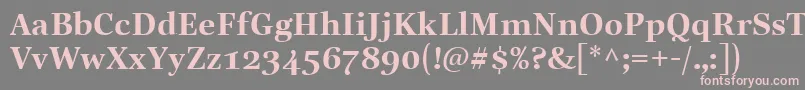 フォントLinotypeReallyDemiBold – 灰色の背景にピンクのフォント