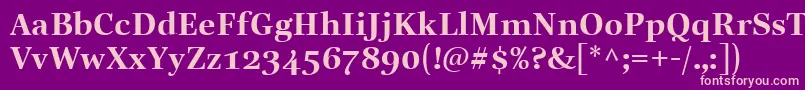 LinotypeReallyDemiBold Font – Pink Fonts on Purple Background