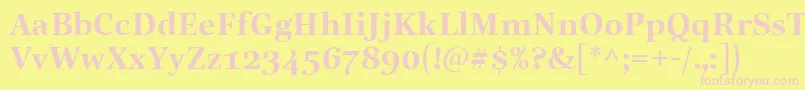 LinotypeReallyDemiBold Font – Pink Fonts on Yellow Background