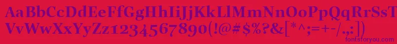LinotypeReallyDemiBold Font – Purple Fonts on Red Background