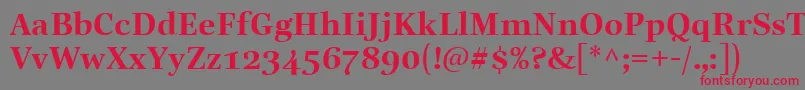 LinotypeReallyDemiBold Font – Red Fonts on Gray Background