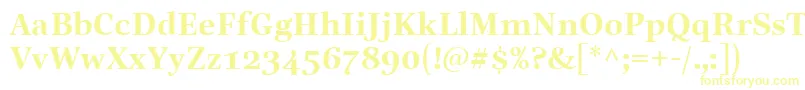 LinotypeReallyDemiBold Font – Yellow Fonts on White Background