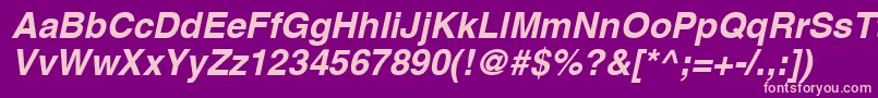 AghelvJ Font – Pink Fonts on Purple Background