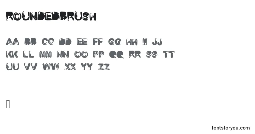 Шрифт Roundedbrush – алфавит, цифры, специальные символы