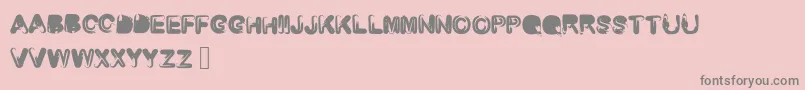 Czcionka Roundedbrush – szare czcionki na różowym tle