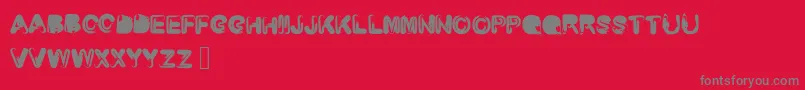 Roundedbrush Font – Gray Fonts on Red Background