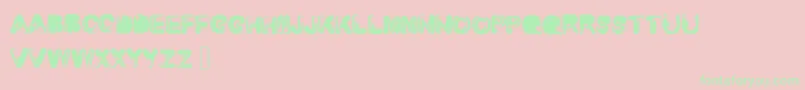 Roundedbrush-Schriftart – Grüne Schriften auf rosa Hintergrund