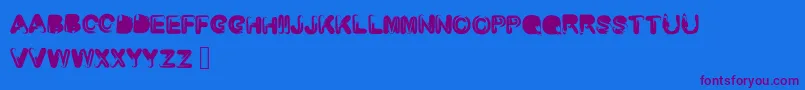 Шрифт Roundedbrush – фиолетовые шрифты на синем фоне