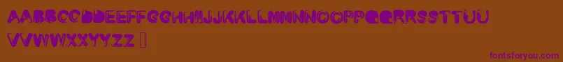 Roundedbrush Font – Purple Fonts on Brown Background