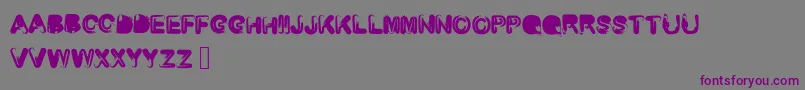 Roundedbrush-Schriftart – Violette Schriften auf grauem Hintergrund
