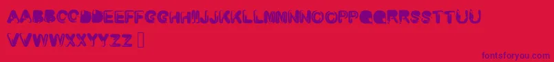 Roundedbrush Font – Purple Fonts on Red Background