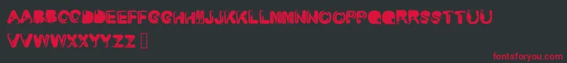 Roundedbrush Font – Red Fonts on Black Background