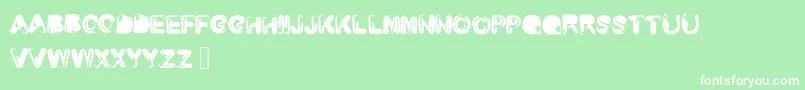 Roundedbrush Font – White Fonts on Green Background