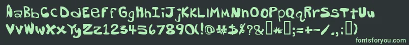 Dorkbutt Font – Green Fonts on Black Background