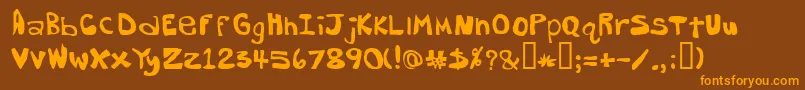 More about Dorkbutt Font Dorkbutt Font – Orange Fonts on Brown Background