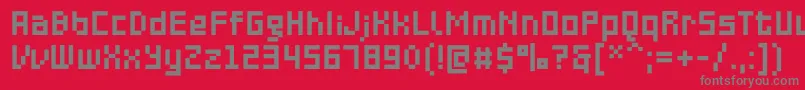 PfonlinethreeproDouble Font – Gray Fonts on Red Background